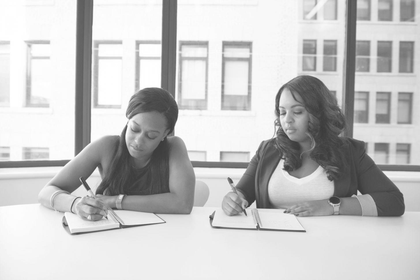 Strategic business planning session with startup founders